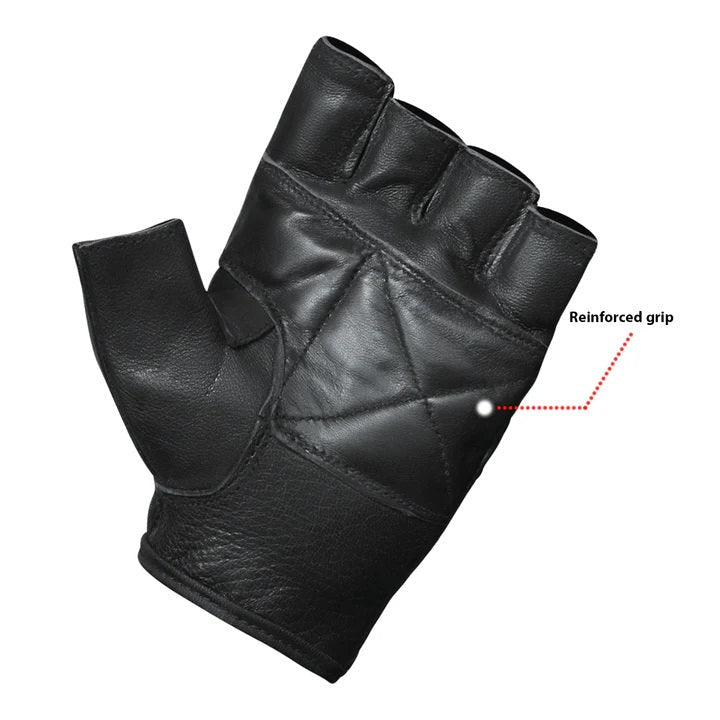 Open Road Men's Fingerless Leather Gloves
