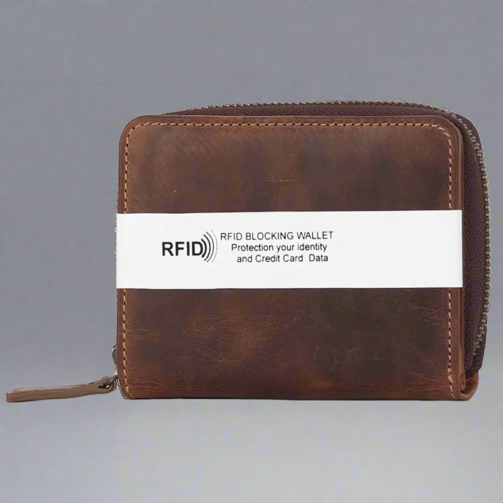MET Hunter Leather Zip Around Wallet