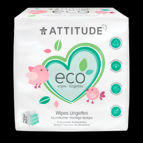 Attitude - Baby Wipes100% Biodegradable Refill (216un)