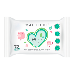 Attitude - Baby Wipes 100% Biodegradable (72un)