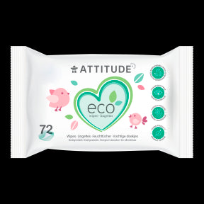 Attitude - Baby Wipes 100% Biodegradable (72un)