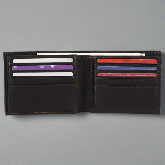 MET Men's Bifold Flip Up RFID Leather Wallet