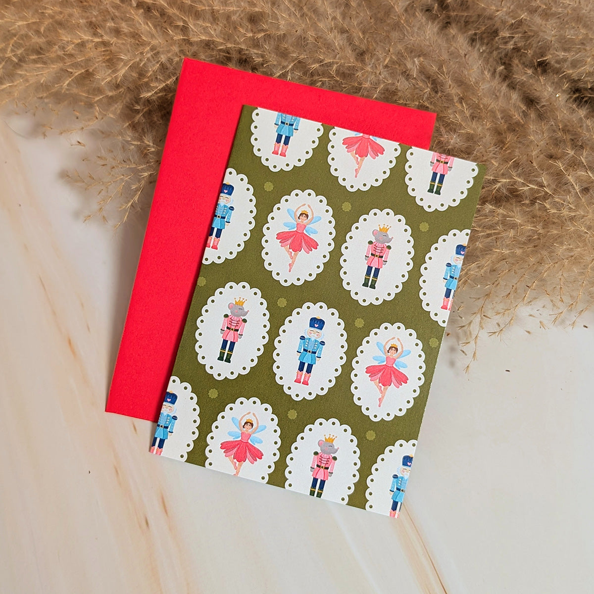 Festive Nutcracker Friends Mini Holiday Card