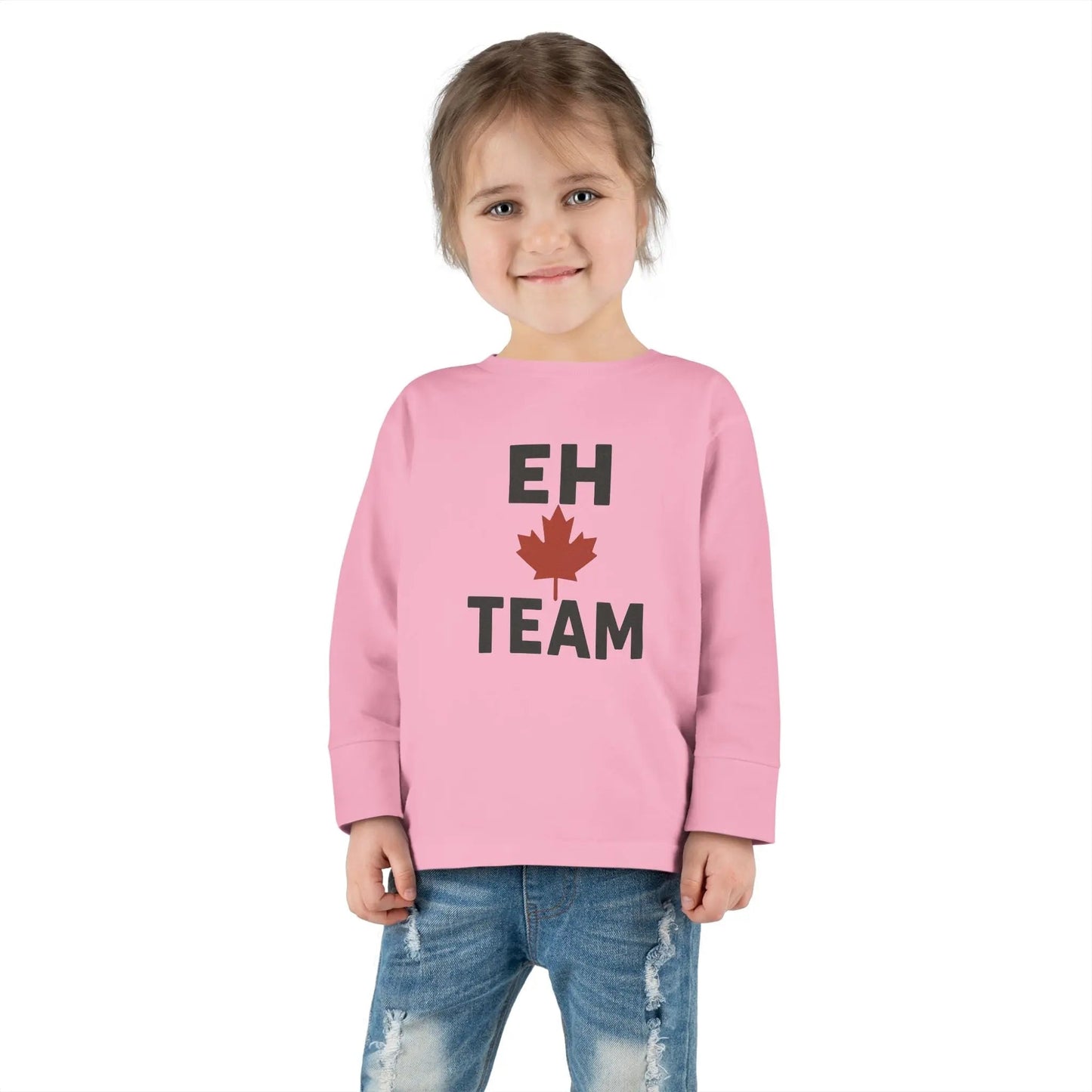 Maple Stick "Eh Team" Toddler Long Sleeve Tee – Maple Leaf Pride