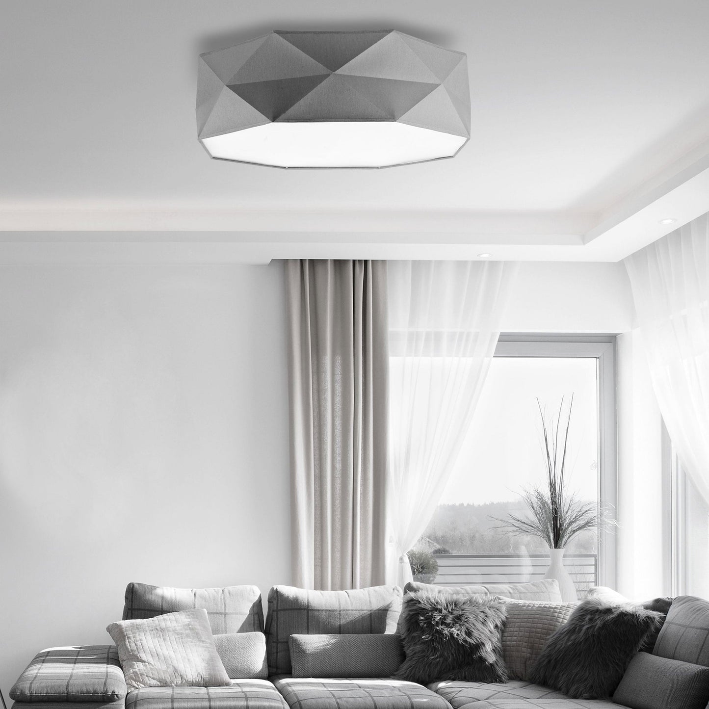 KANTOOR Gray Modern Flush Mount Light