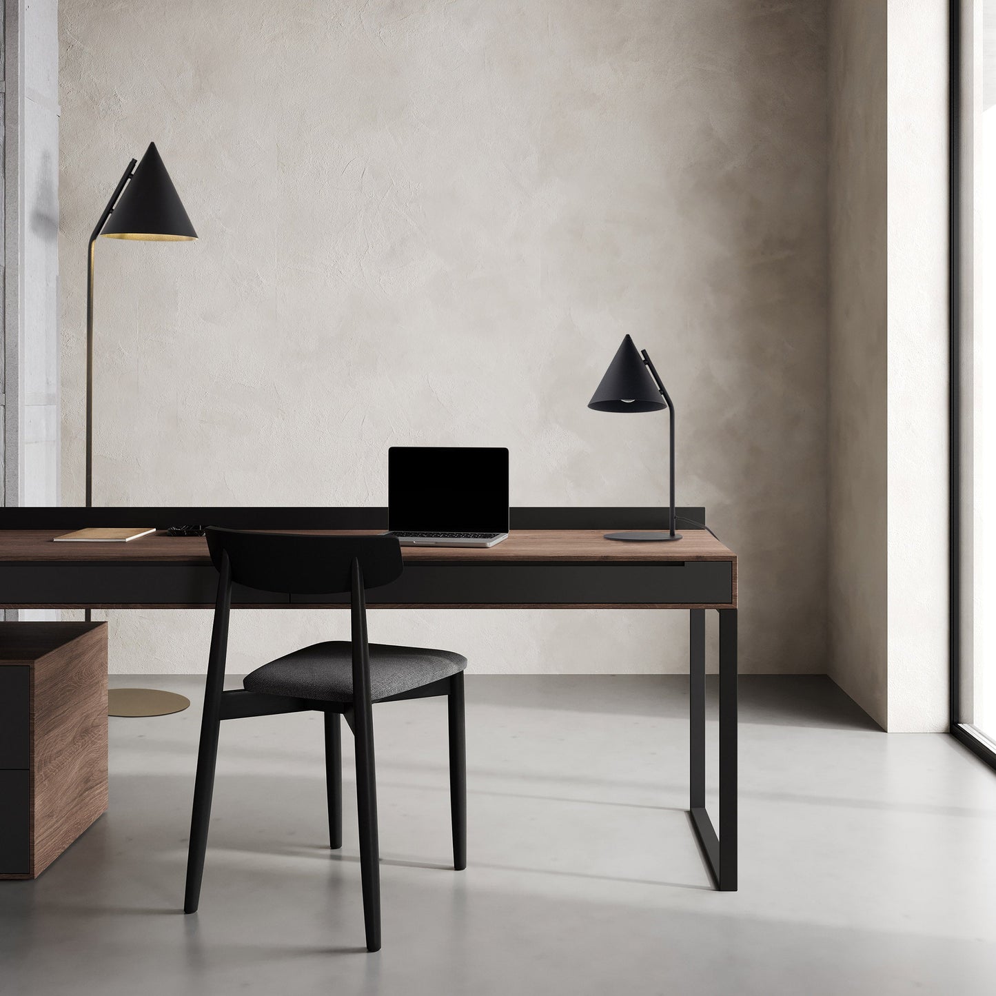 CONO Black Modern Minimalist Floor Lamp