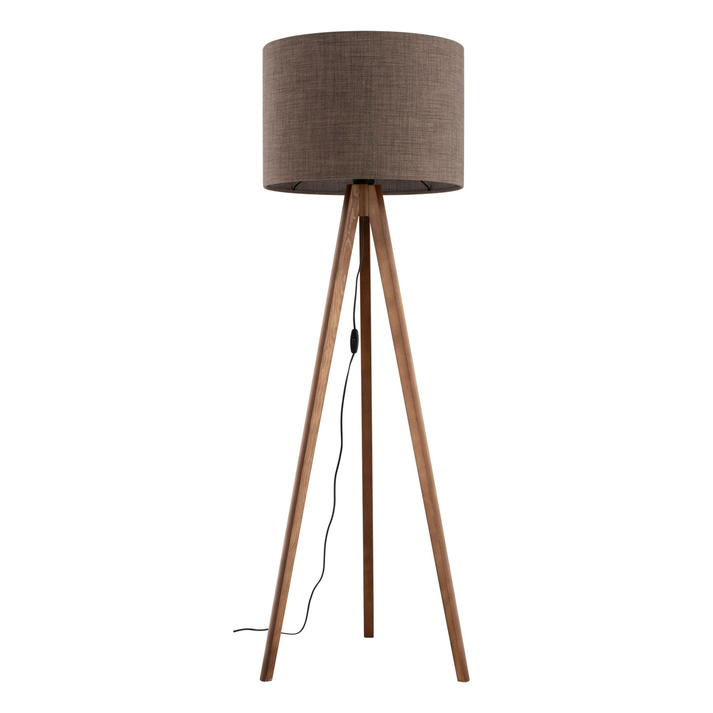 GRAND Walnut Brown Mid-Century Modern Floor Lamp