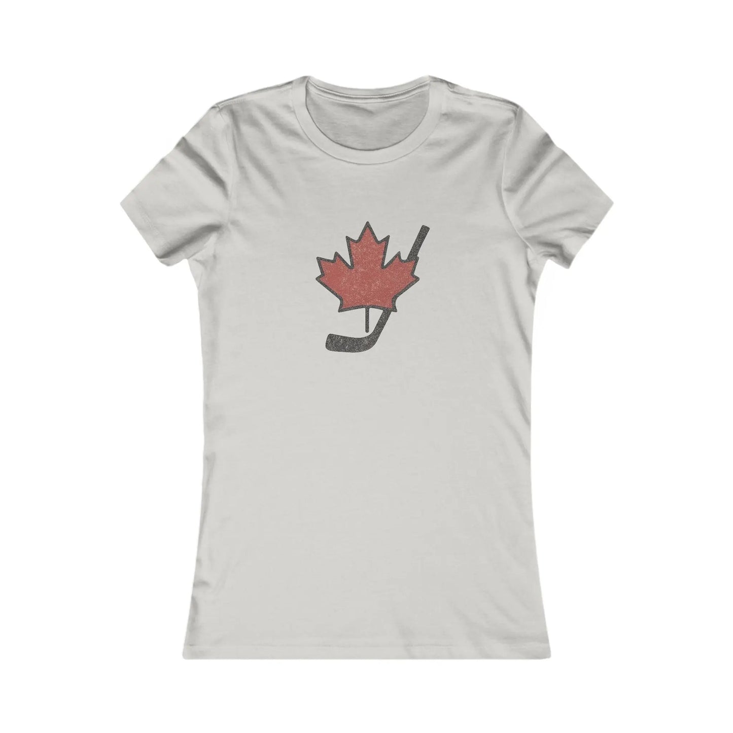 Maple Leaf Hockey Stick Women's T-Shirt - Canadian Hockey Pride - Maple Stick Hockey Co. - Ladies Fit