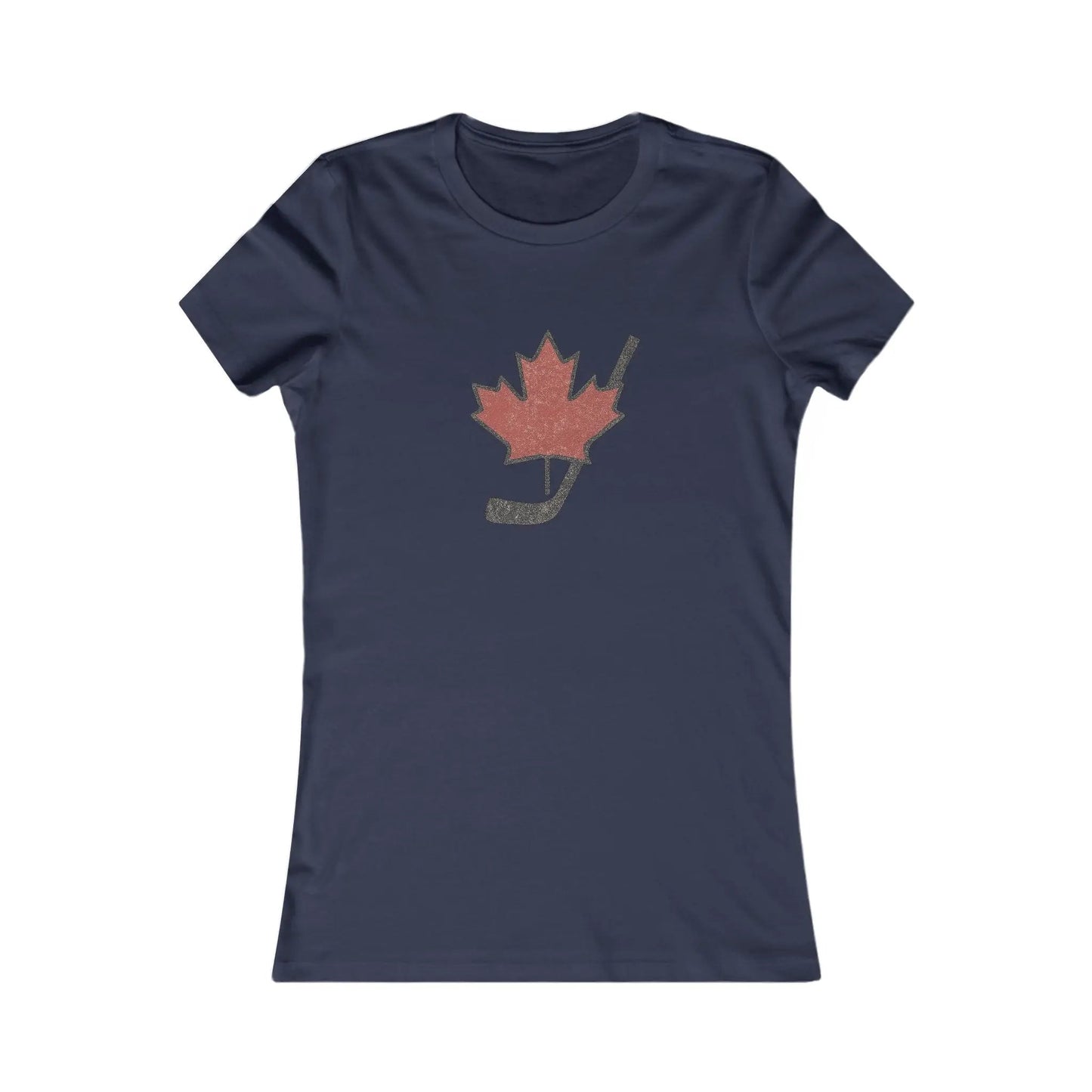 Maple Leaf Hockey Stick Women's T-Shirt - Canadian Hockey Pride - Maple Stick Hockey Co. - Ladies Fit