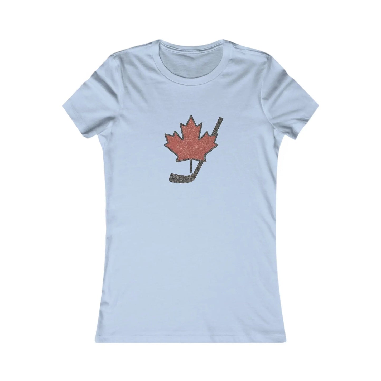 Maple Leaf Hockey Stick Women's T-Shirt - Canadian Hockey Pride - Maple Stick Hockey Co. - Ladies Fit