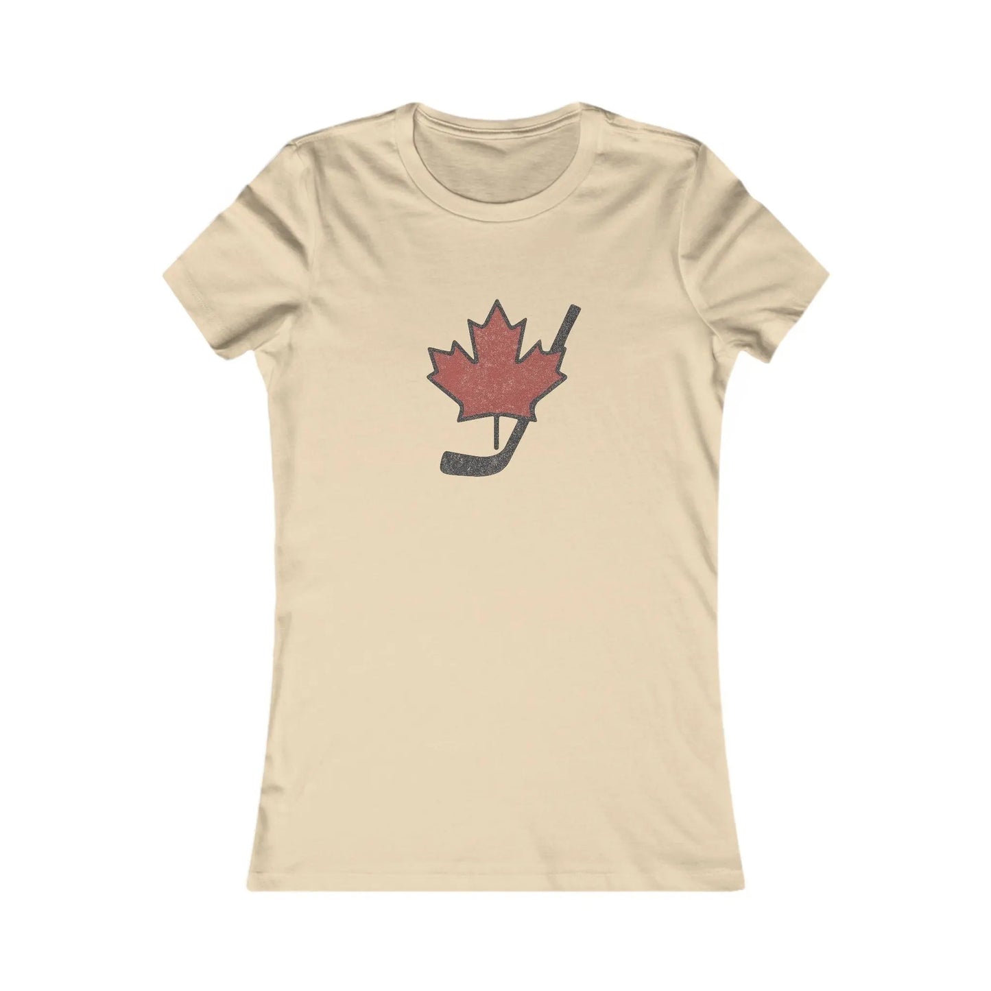 Maple Leaf Hockey Stick Women's T-Shirt - Canadian Hockey Pride - Maple Stick Hockey Co. - Ladies Fit