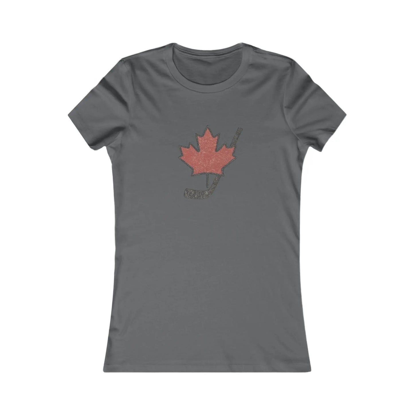 Maple Leaf Hockey Stick Women's T-Shirt - Canadian Hockey Pride - Maple Stick Hockey Co. - Ladies Fit