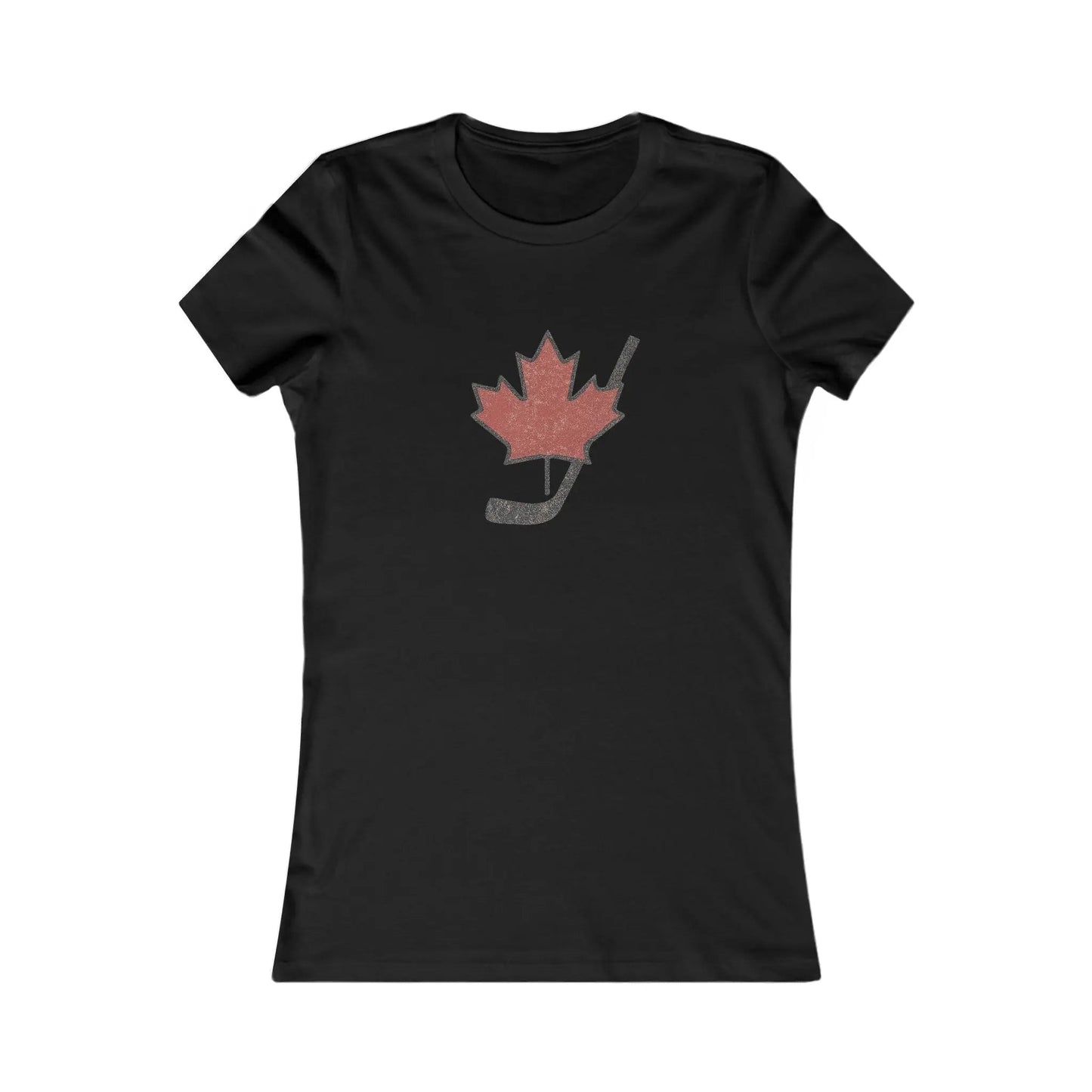 Maple Leaf Hockey Stick Women's T-Shirt - Canadian Hockey Pride - Maple Stick Hockey Co. - Ladies Fit