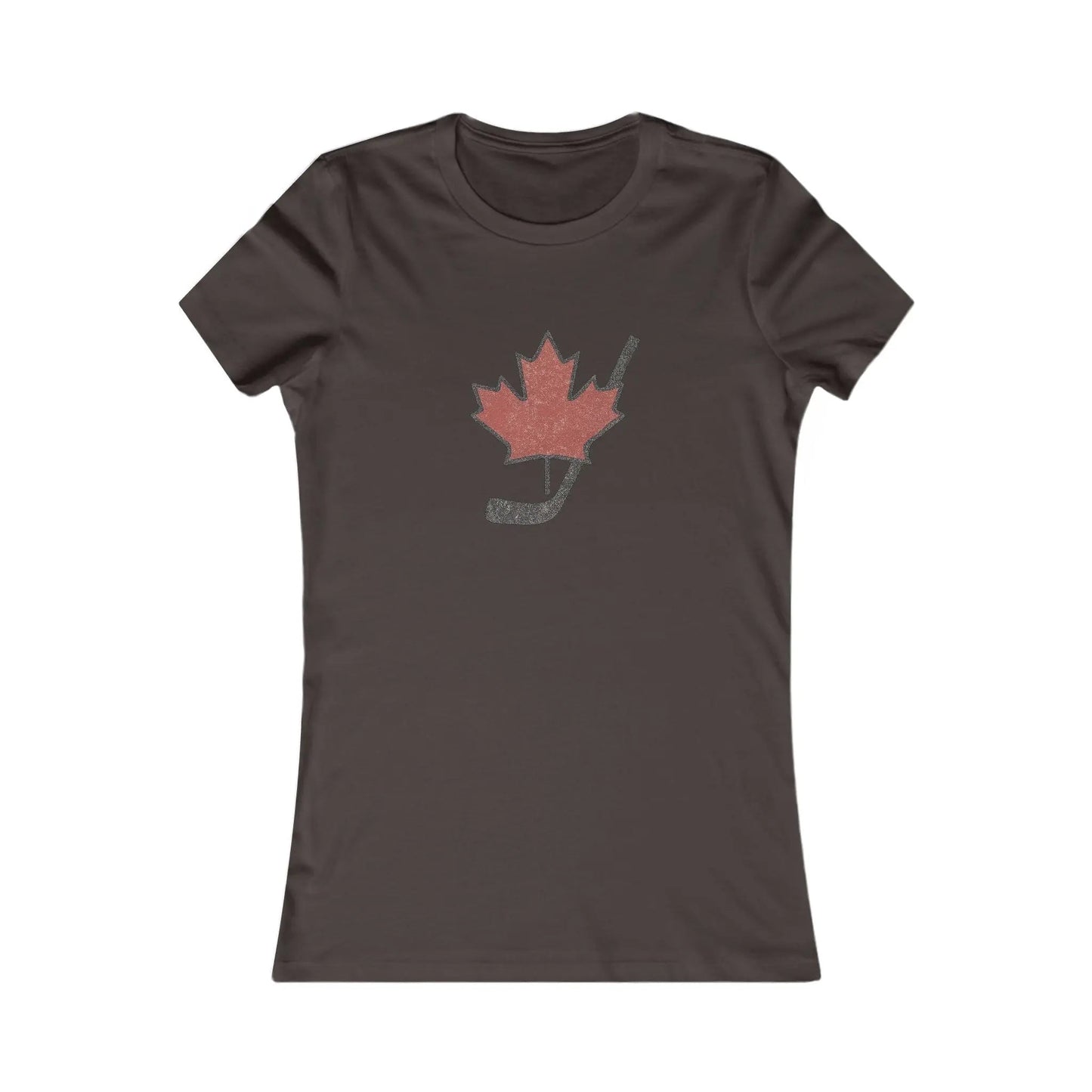 Maple Leaf Hockey Stick Women's T-Shirt - Canadian Hockey Pride - Maple Stick Hockey Co. - Ladies Fit
