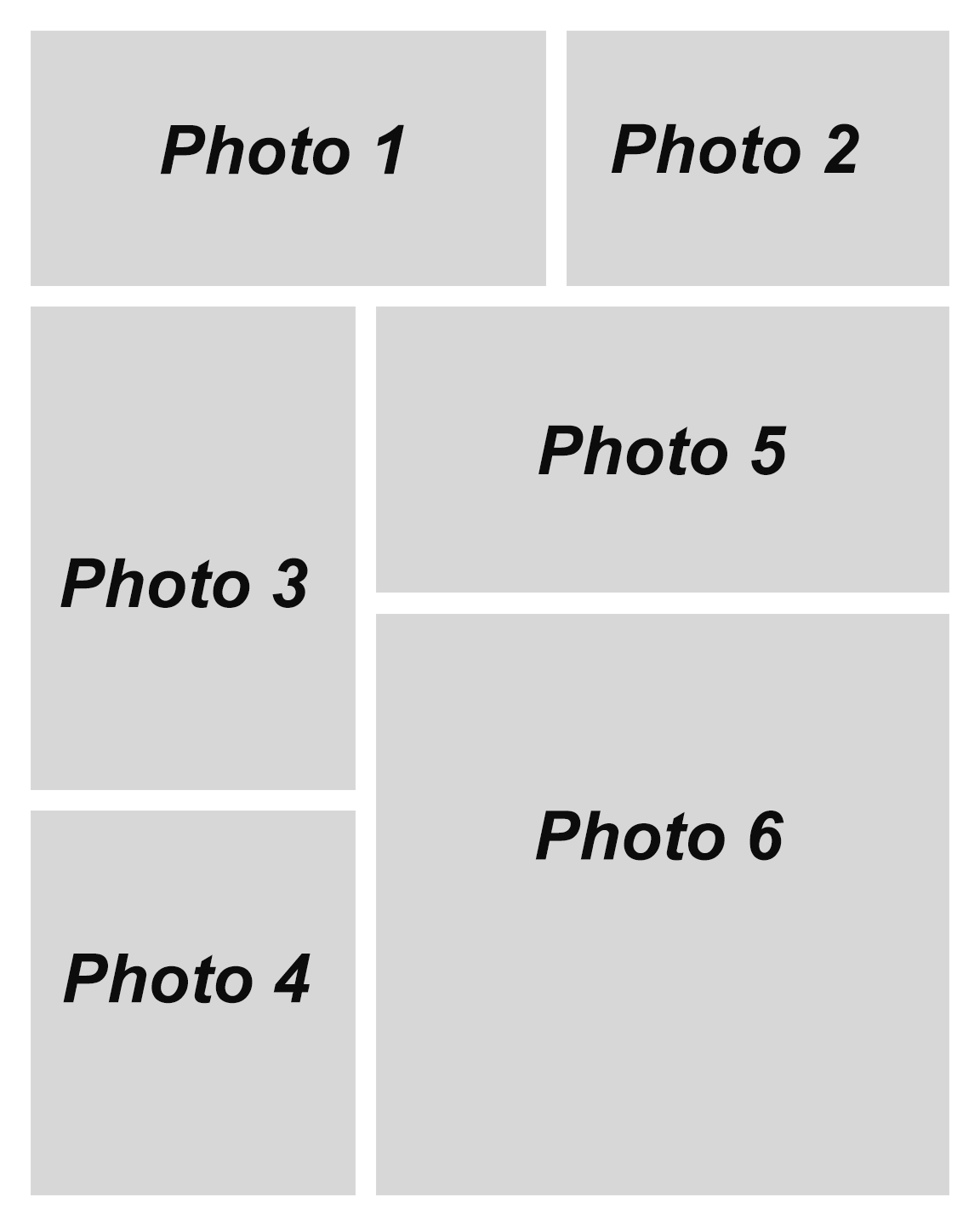 16″X20″ Collage Canvas Photo 6 Blocks