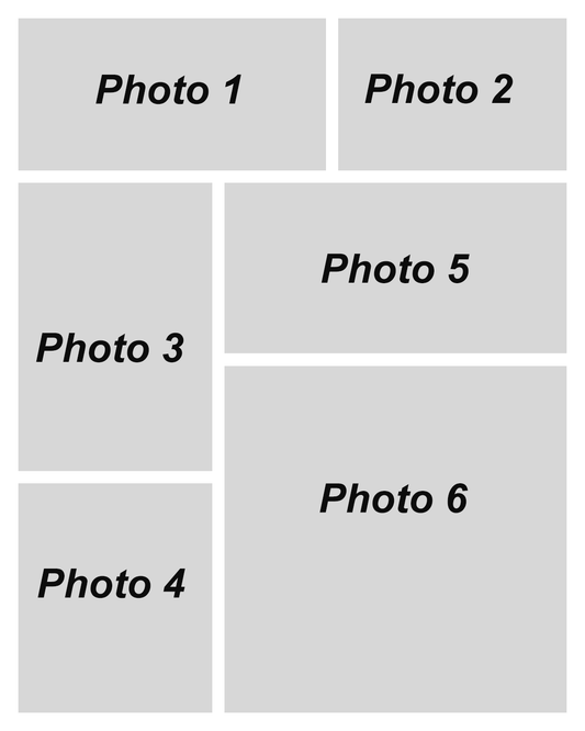 16″X20″ Collage Canvas Photo 6 Blocks