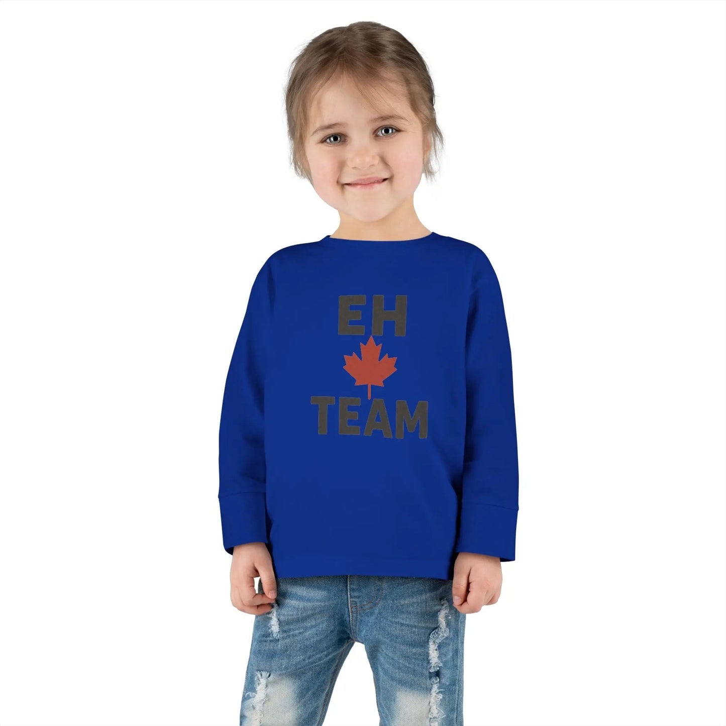 Maple Stick "Eh Team" Toddler Long Sleeve Tee – Maple Leaf Pride
