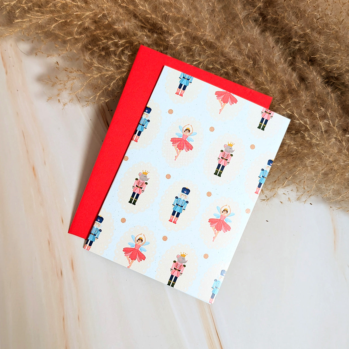 Festive Nutcracker Friends Mini Holiday Card