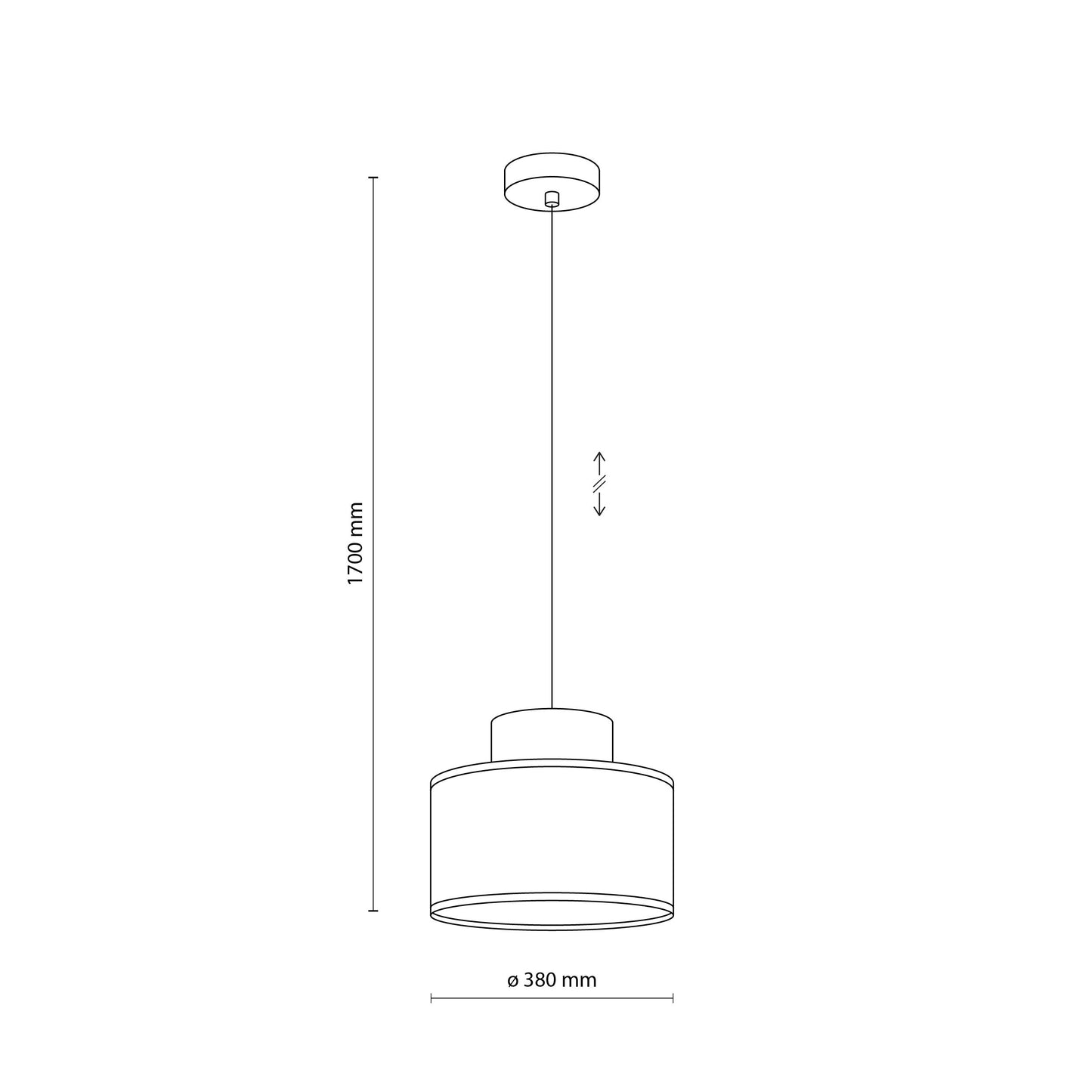 DUO White Jute Natural Pendant Light