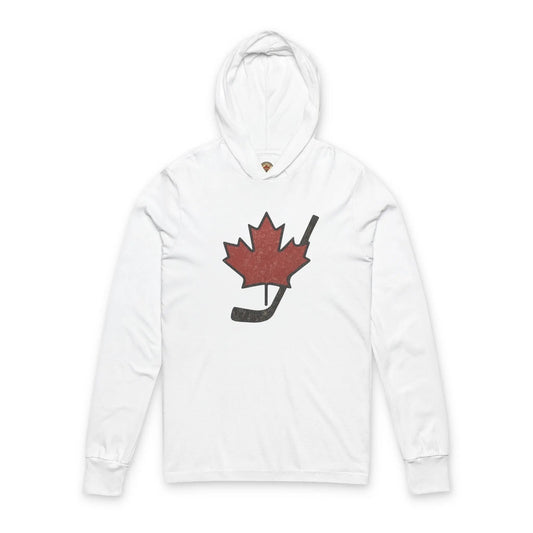 Vintage Maple Leaf Hockey Stick Hoodie - Canadian Hockey Pride - Maple Stick Hockey Co. - True Fan