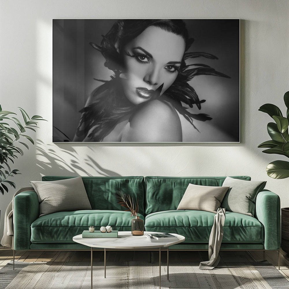 Wall art The black feathers