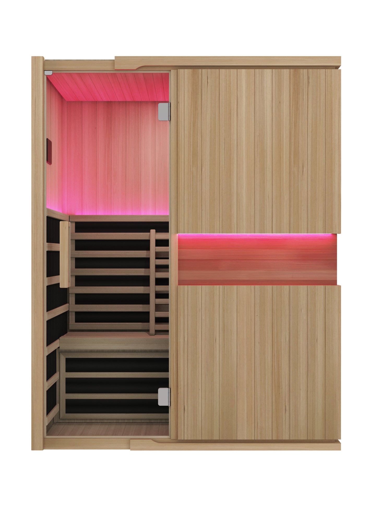 Blisspod | Milano | Full Spectrum Sauna Canadian Hemlock Ultra Low EMF, 7 Far Infrared & Red Glass Heater & Chromotherapy – 3 Person