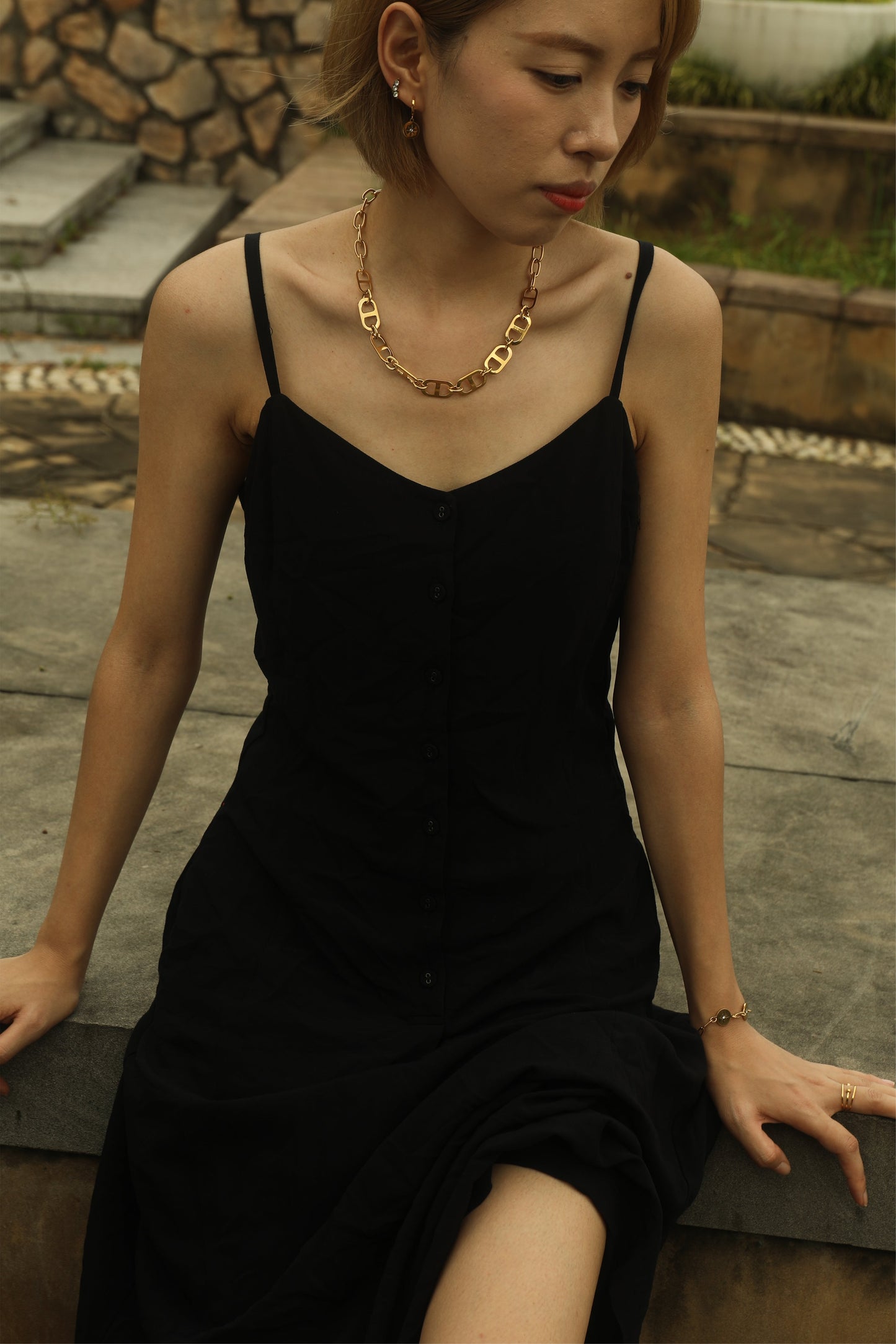 ZOIE: Duo Chain Link Statement Necklace