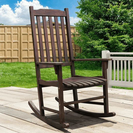 Tranquillo Oasis Wooden Rocking Chair for Patio, Porch, or Indoor Use