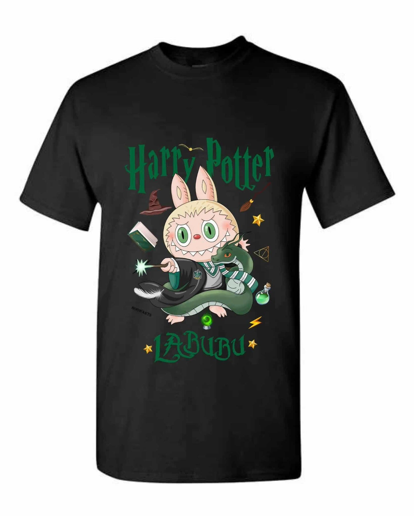 [kid size] Harry Potter Labubu T-Shirt – Cute Wizard Graphic Tee, 100% Cotton