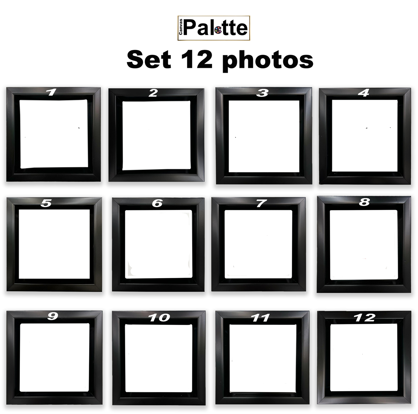 Canvas Print-Set of 12 Framed Square