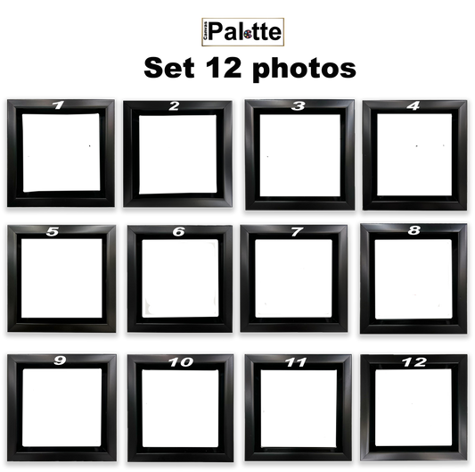 Canvas Print-Set of 12 Framed Square