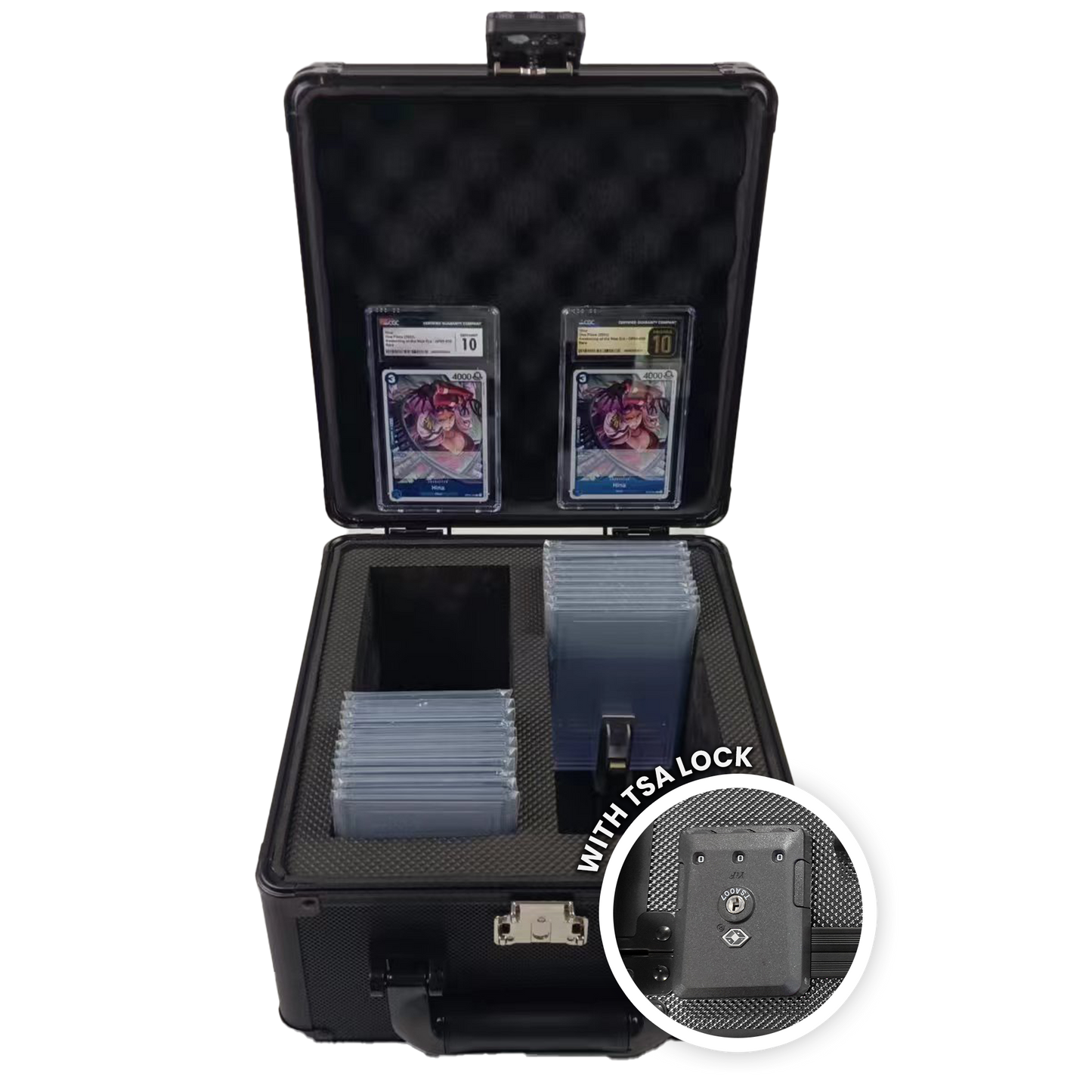 EVORETRO Aluminum Graded Card Storage Box, TSA Lock