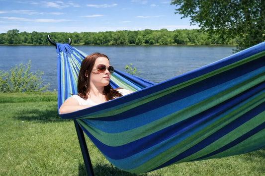 Deluxe Brazilian Double Hammock with Universal Stand