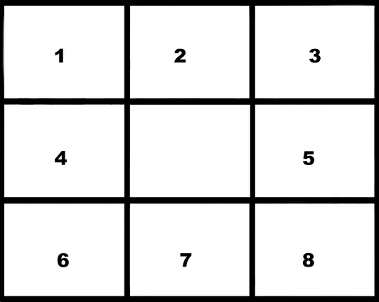 20"X16"Collage Canvas Photo 8 blocks + text