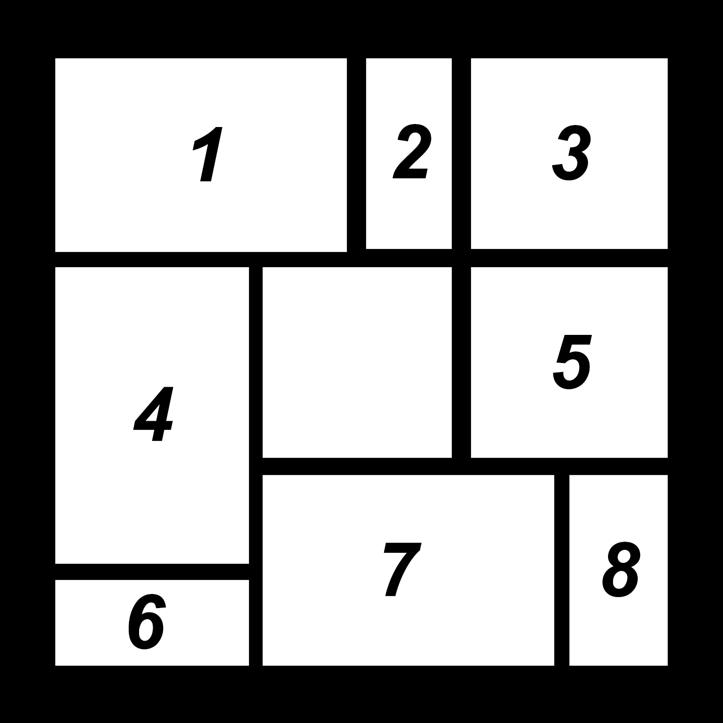 20″X20″ Collage Canvas Photo Square 8 blocks