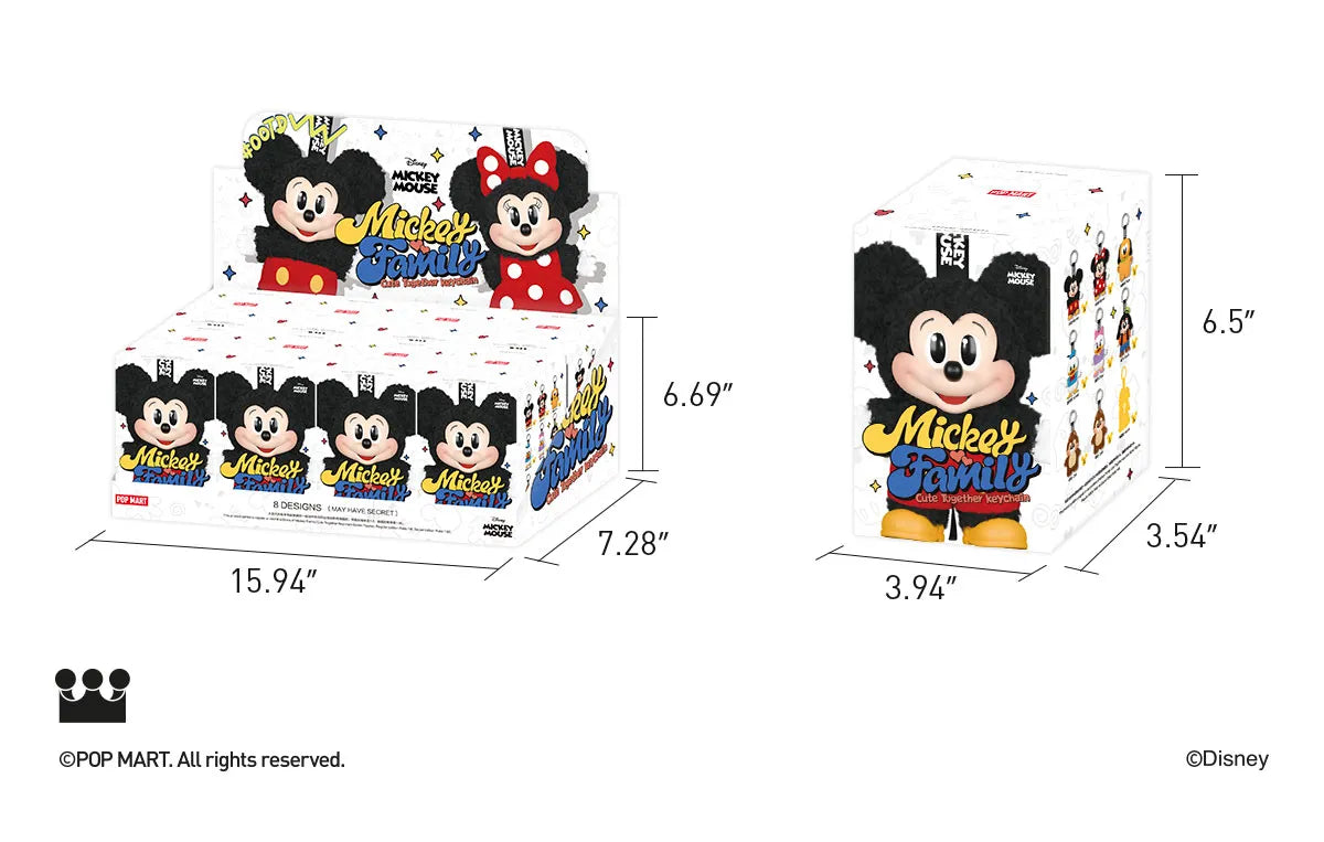 Mickey Family Cute Together Keychain Series Figures