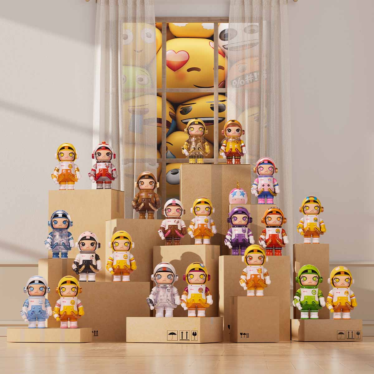 MEGA SPACE MOLLY 100% × emoji™ Series