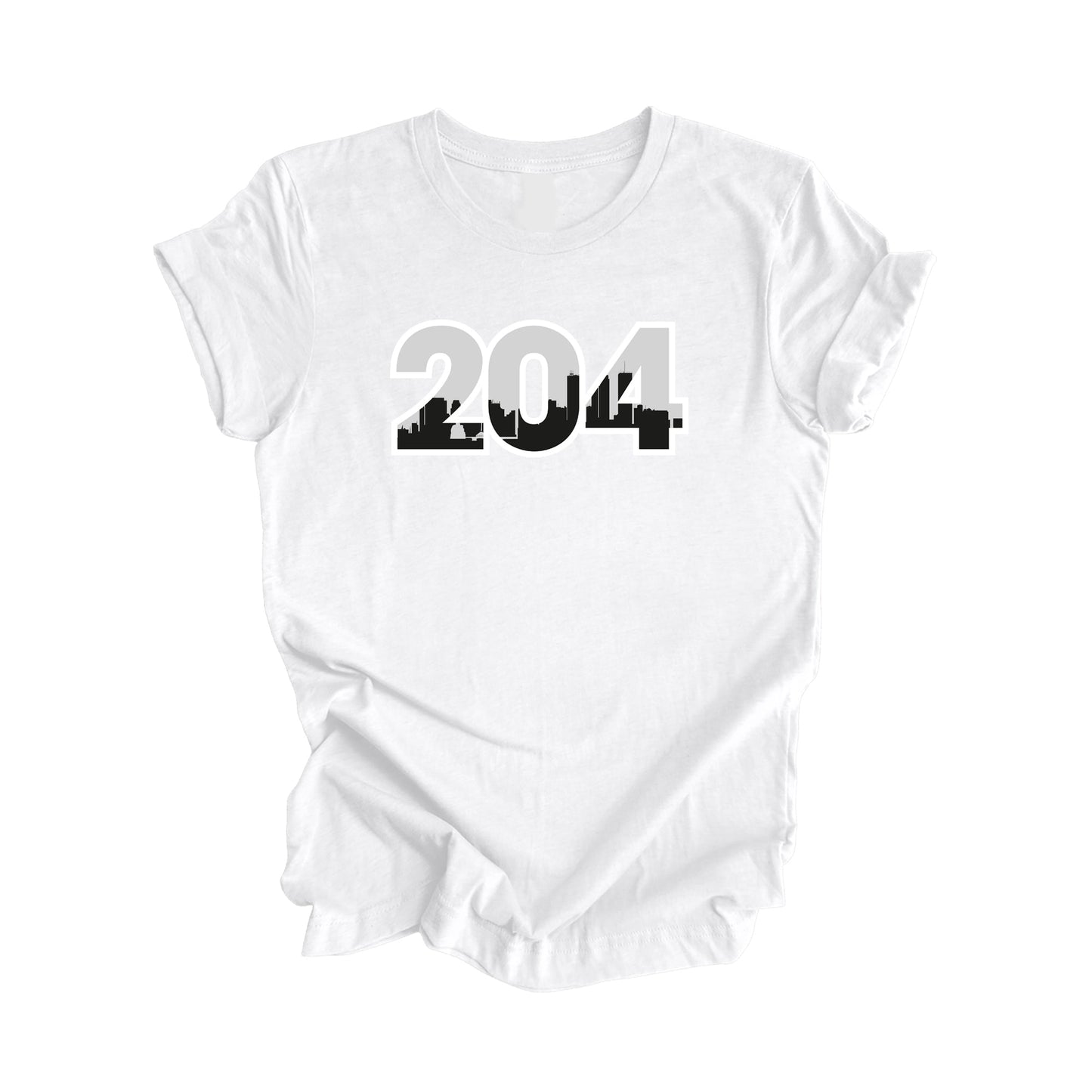 204 Winnipeg Manitoba Canada Area Code City Skyline Gift - Unisex T-Shirt - Inspired X