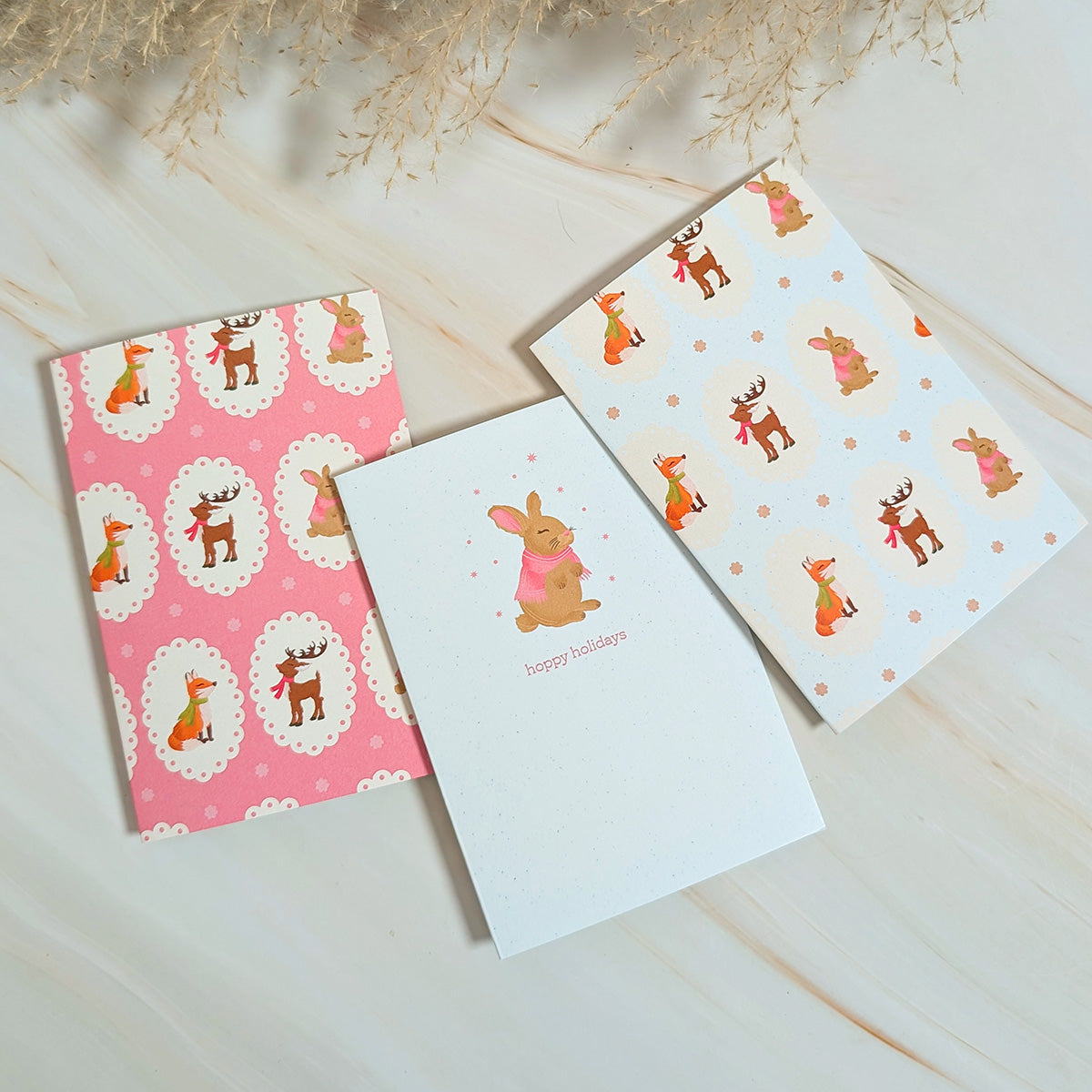 Cozy Woodland Animals Mini Holiday Card