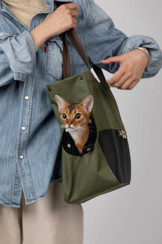 Color-Block Shoulder Pet Travel Bag | Momopets™ GoBuddy Series
