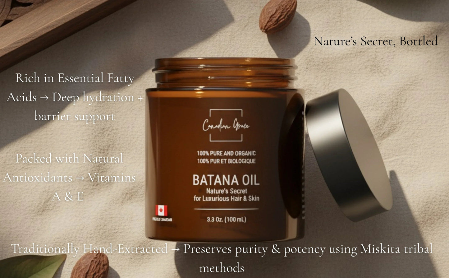 Premium 100% Raw & Organic Batana Oil