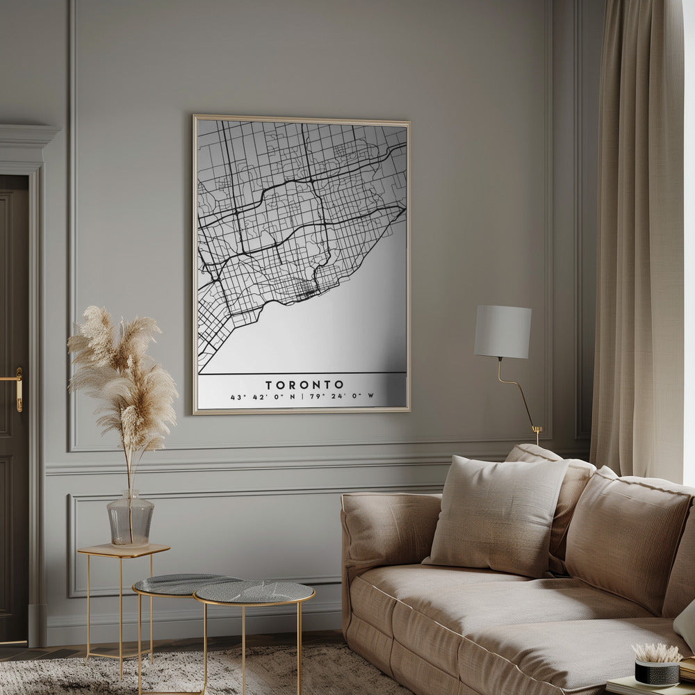 Wall art Black Maps 89 Canvas Wall Art