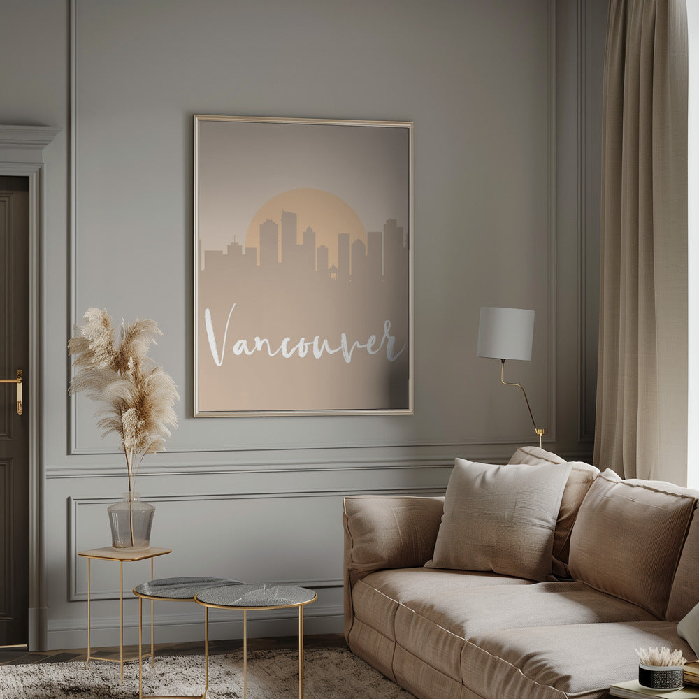 Wall art Skyline Earth Tone 2 90