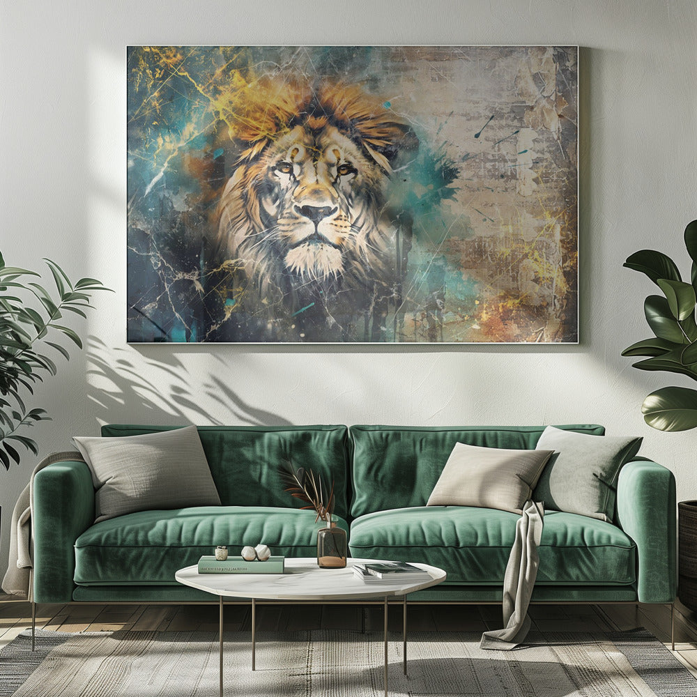 Wall art Lion Animal Vintage Art Illustration Wallart 04