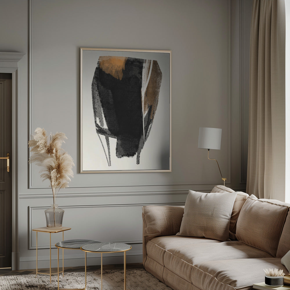 Wall art Black Figure On Neutral Background 2