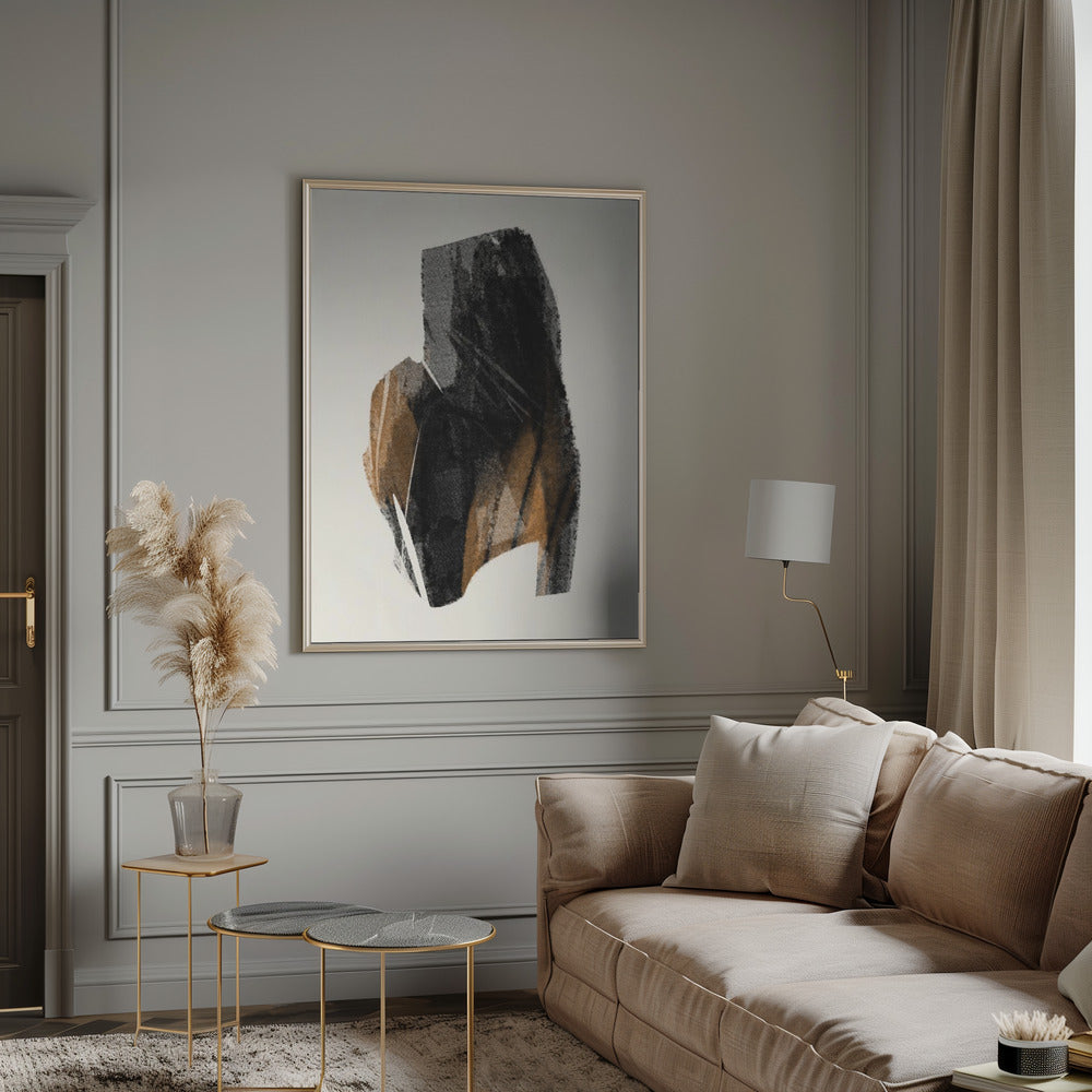 Wall art Black Figure On Neutral Background 4