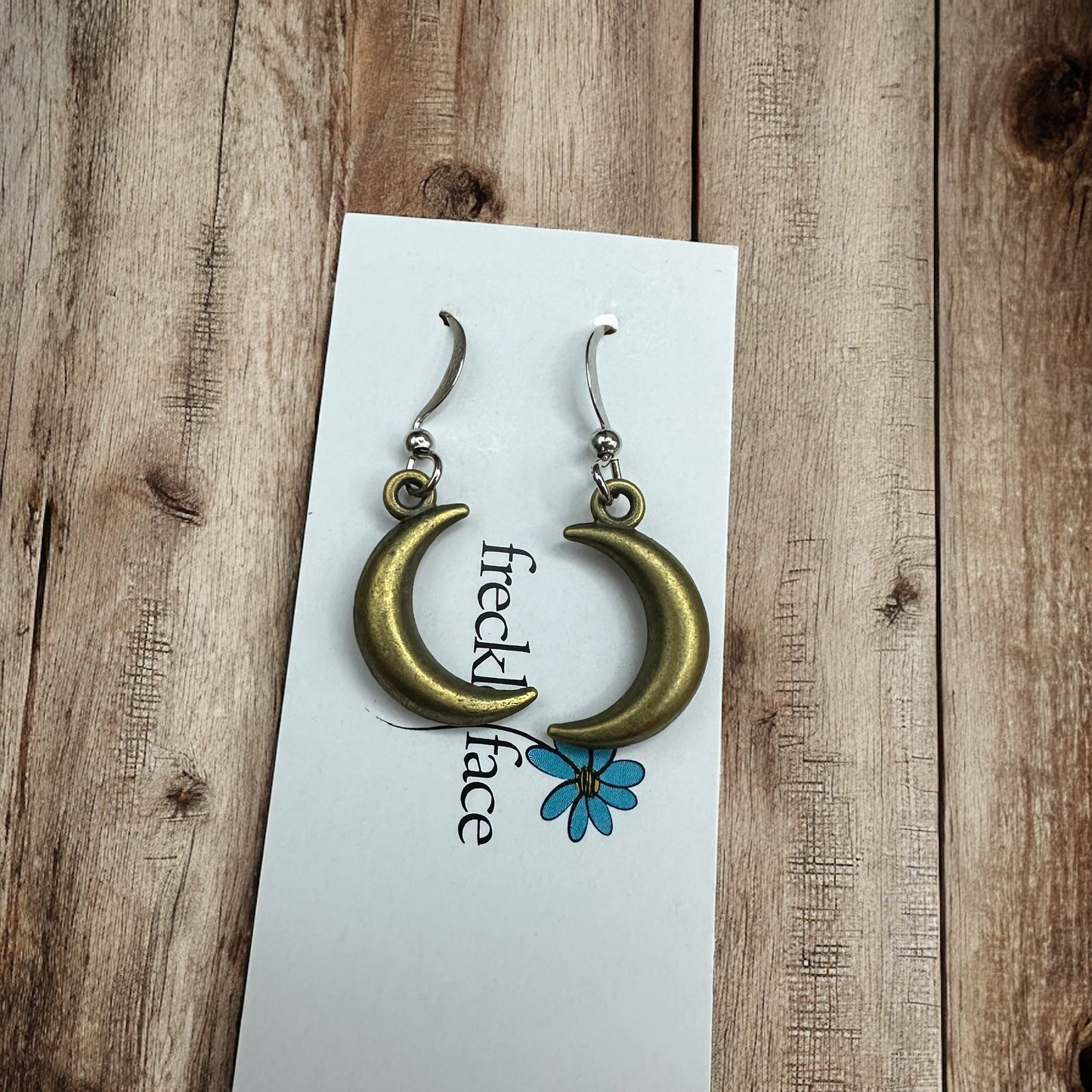 Bubble Moon Earrings - 3D Crescent Shape, Hypoallergenic, Nickel-free