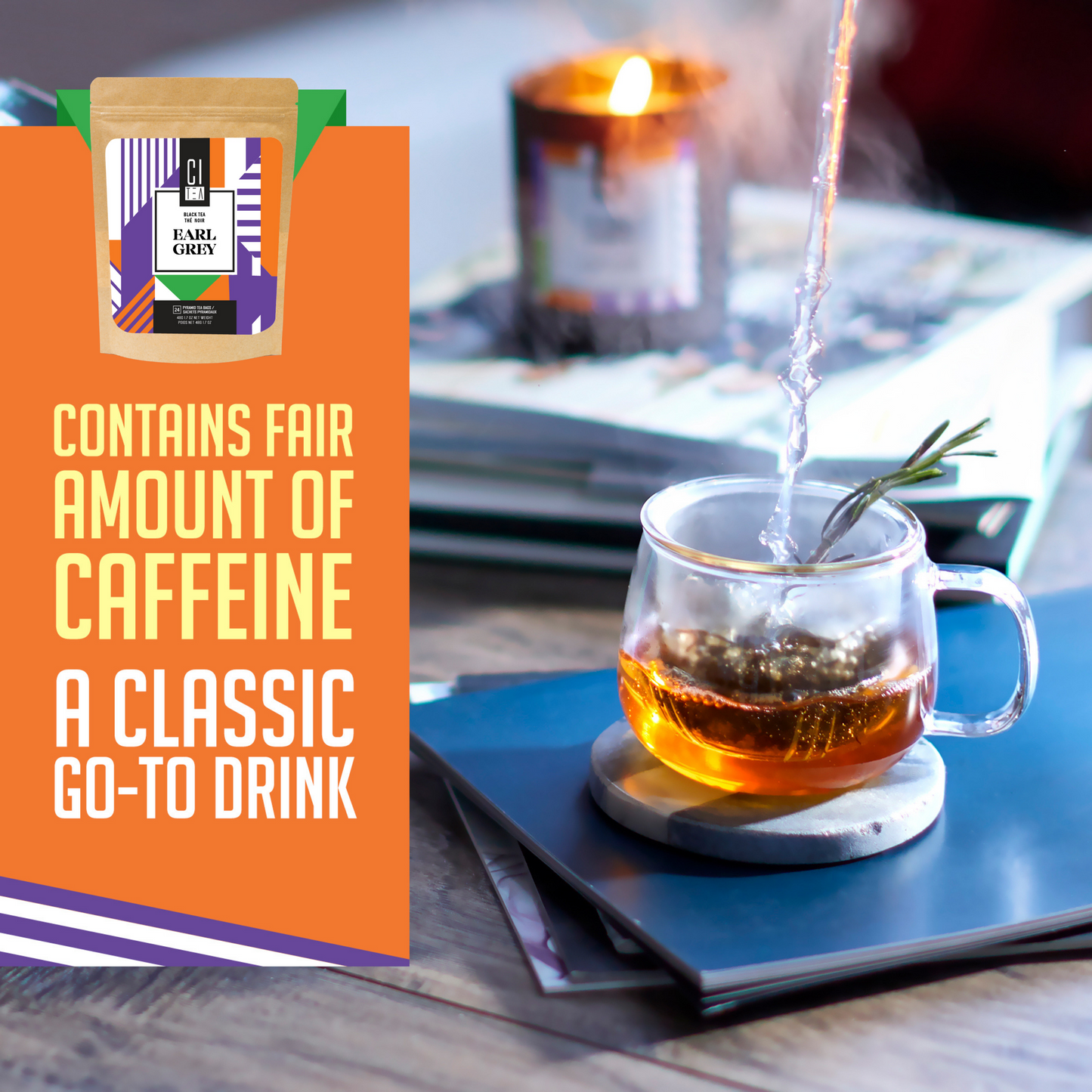 Earl Grey Black Tea Pyramid Tea Bags