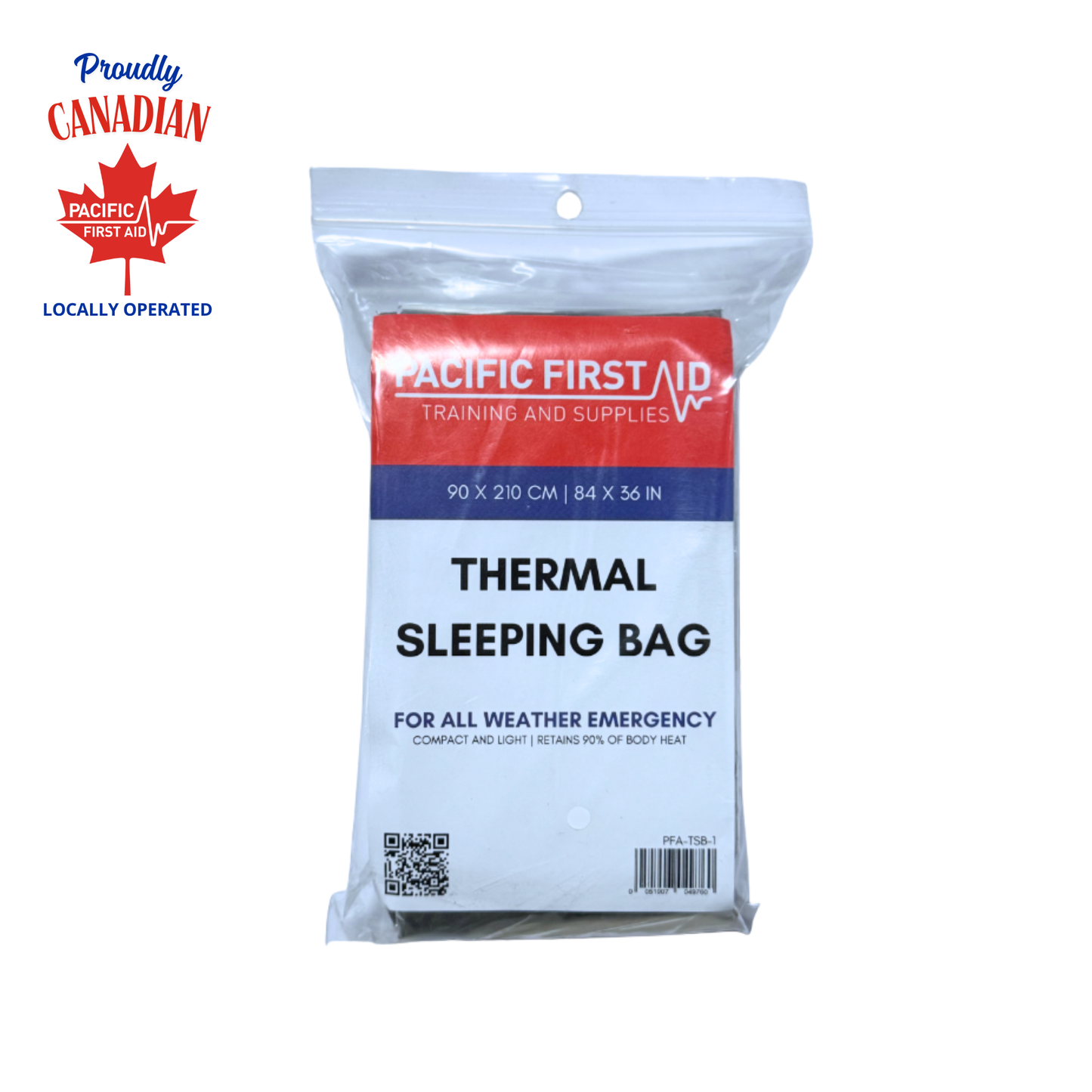 Emergency Thermal Sleeping Bag – Reflective, 213 x 91 cm