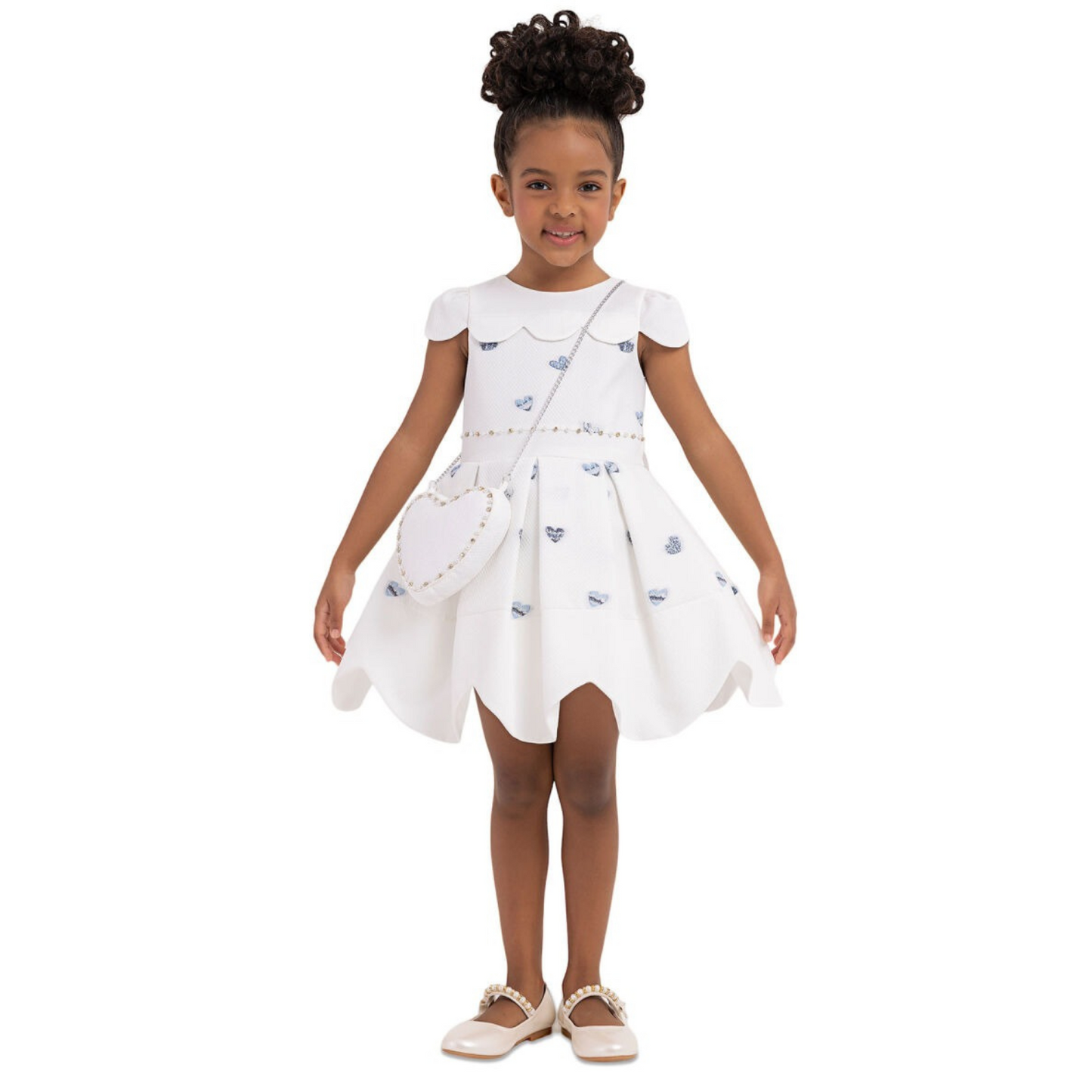 Blue Hearts Girls Formal Dress